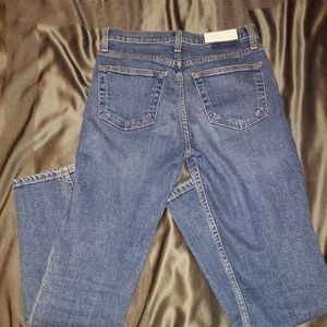RE/DONE Originals 2017 High Rise Ankle Crop Stretch Women's Blue Jeans Sz 27 USA